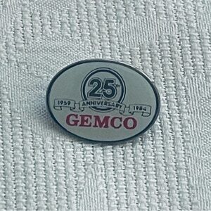 GEMCO pin Lapel Tie for Employees 25th Anniversary 1959 - 1984
